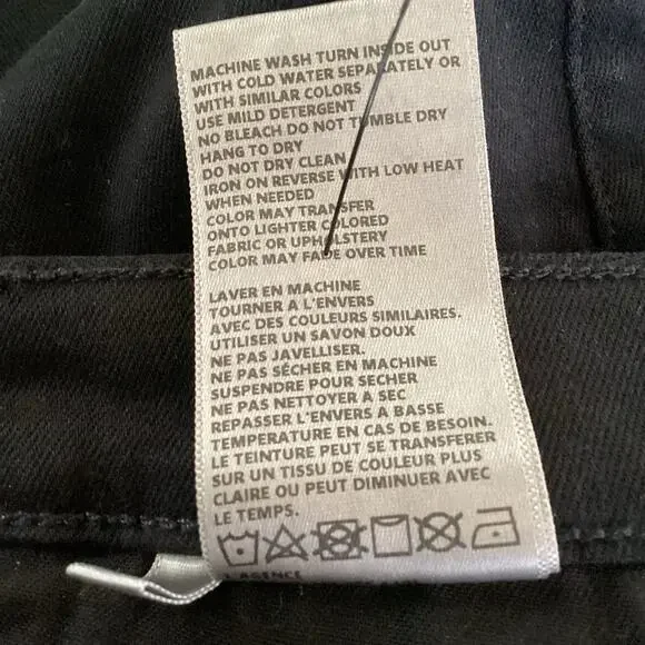 L’Agence Alexia High Rise Cropped Cigarette Jeans Black Noir 28 - Picture 10 of 11